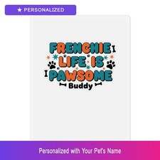 Custom French Bulldog Frenchie Paw Print Magnet Personalized Pet Easter Gift