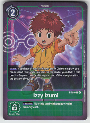 Izzy Izumi (Box Topper) Foil Rare Release Special Booster 1.0 BT1-088 R MP