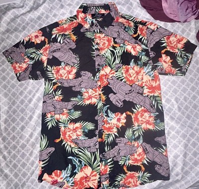 Firefly Serenity Shirt Small Black Hawaiian Floral Short Sleeve