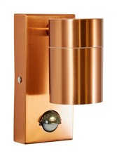 Image of Outdoor Light Copper Leto Spot IP44 PIR Motion Sensor Zink ZN-37938-COP