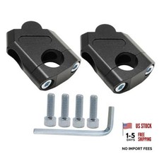2Pcs 7/8 Inch Universal Handlebar Bar Risers, Motorcycle Bar Clamps, Black