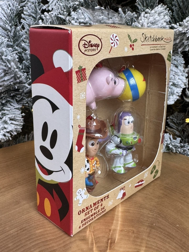 Pixar TOY STORY Cuaderno de Bocetos Mini JUEGO DE ADORNOS Buzz Lightyear Woody Hamm Paquete de 4 Foto 4 de 4