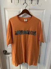 Big Dogs Big Dog Shirt Mens XL Orange Short Sleeve Graphic Tee