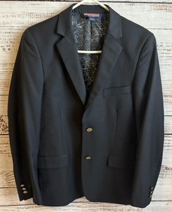 Vineyard Vines Boys Wool Blend Navy Blue Sports Jacket Coat Brass Buttons Sz 16