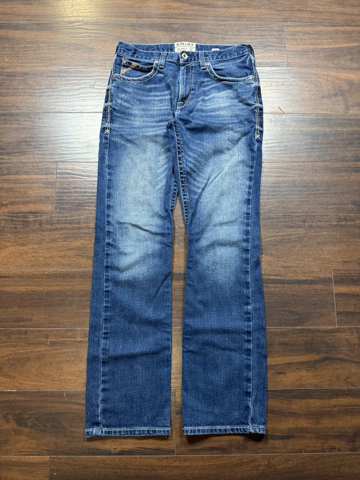 &rsquo;s Ariat M4 Relaxed Bootcut Dark Wash Jeans 33x34 Excellen