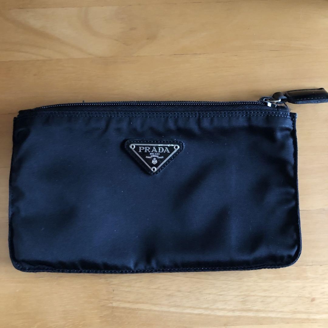 PRADA Black Nylon Pouch Made in Japan