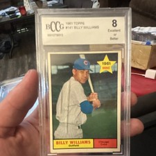 Topps 1961 #141 Billy Williams Rookie BGS 8 Chicago Cubs Baseball Card