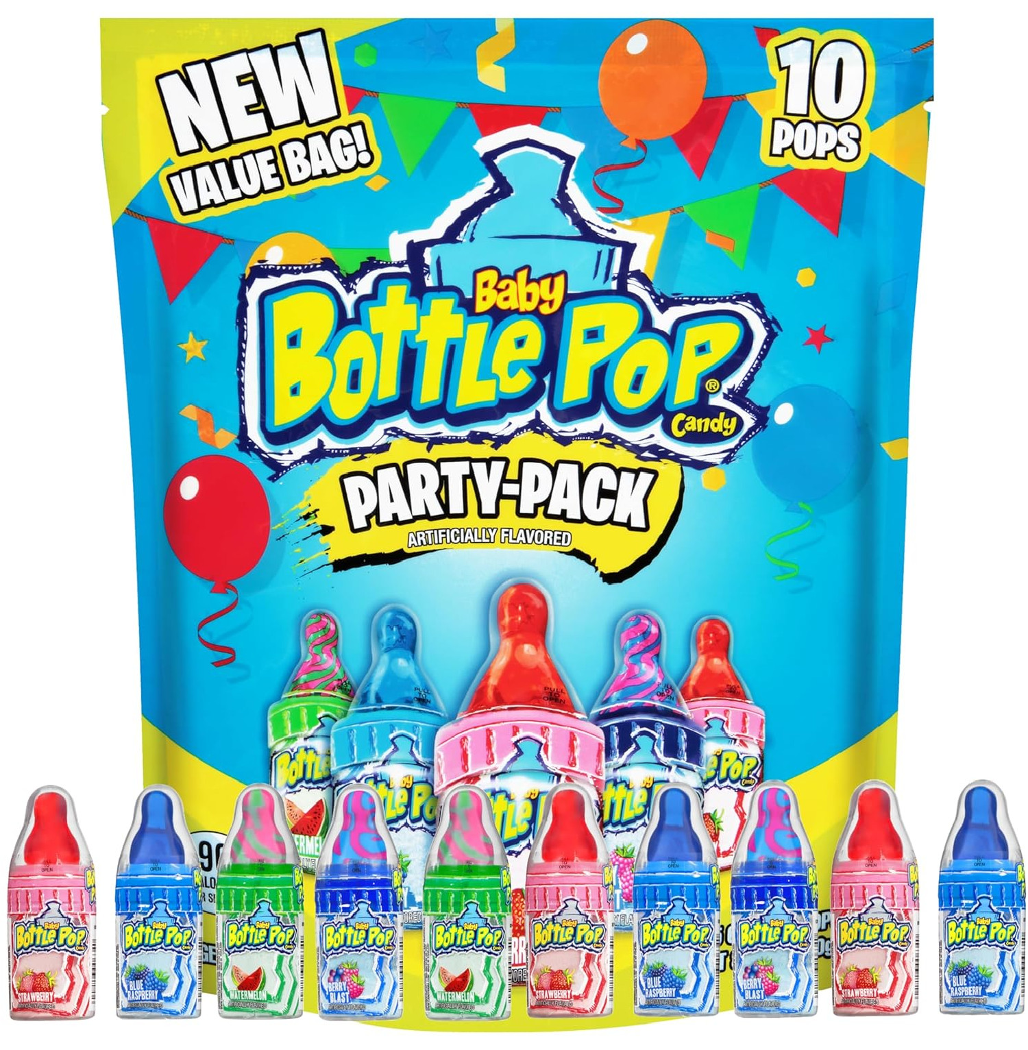 Baby Bottle Pop Halloween Candy Variety Pack - 10 Ct Bulk Lo