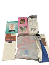 Vintage Hosiery Lot Pantyhose Knee Highs Plus Size Hanes Fruit of the Loom NOS
