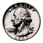 1960 Washington Quarter-Choice Gem Proof Lustrous 90% Silver US Coin #2908