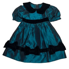 Gunne Sax Dress Girls Size 2T Green Party Jessica McClintock