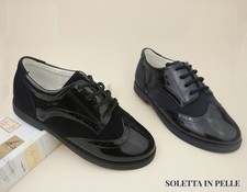 OXFORD bimbo (25-36) stringate nere blu eleganti cerimonia matrimonio comunione