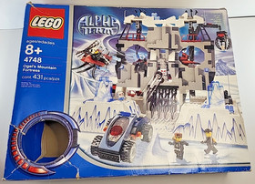 LEGO Alpha Team 4748 Ogel&rsquo;s Mountain Fortress Incomplete Parts w/ Box & Terrain