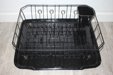 Genuine Rubbermaid Dish Drainer Rack Tray w/ Drainboard 1182 Black 15" x 19"