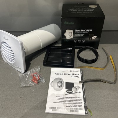 Xpelair Simply Silent DX100HTS Dunstabzugshaube 2 Geschwindigkeiten IPX4 Wechselstrommotor 93028AW