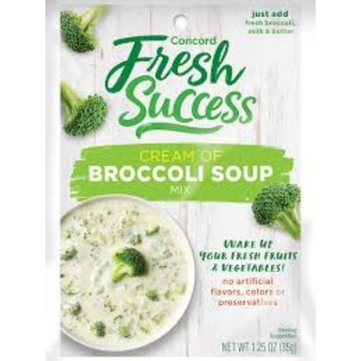 18x Concord Fresh Success Cream of Broccoli Soup Mix Bundle Sealed Bulk 1.25oz