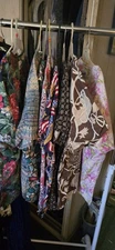 Lot of 9 Patterned Womens Scrub Tops Size Med & Large