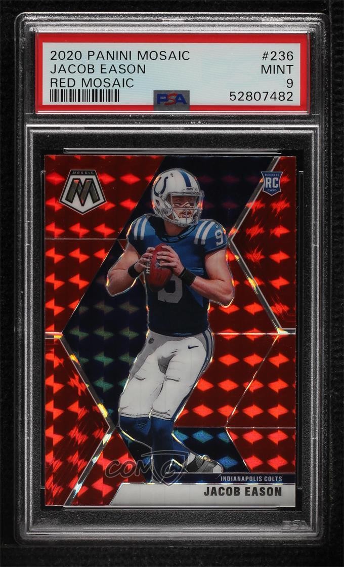 2020 Panini Mosaic Rookies Red Mosaic Prizm Jacob Eason #236 PSA 9 MINT 2l4