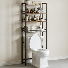 Over The Toilet Storage Rack, Bathroom Organizer with 3 Shelves Basket, Space