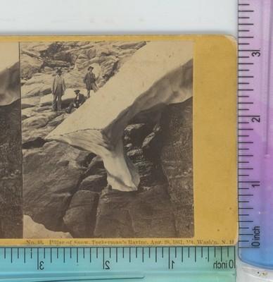 Pillar Snow Tuckerman's Ravine Mount Washington NH John Soule Stereoview c1861