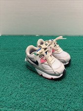 Nike Air Max 90 Leather Toddler Summit White/Pink/Grey/Black/Blue Size 4C