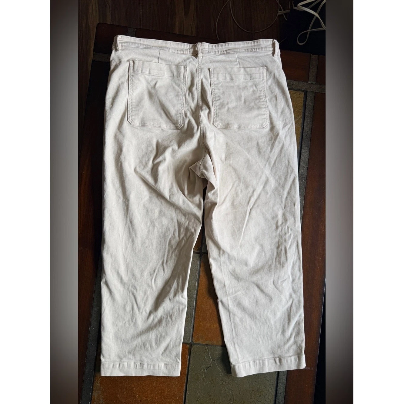 Everlane khaki size 20 capri wide leg lagonlook cotton preppy feminine