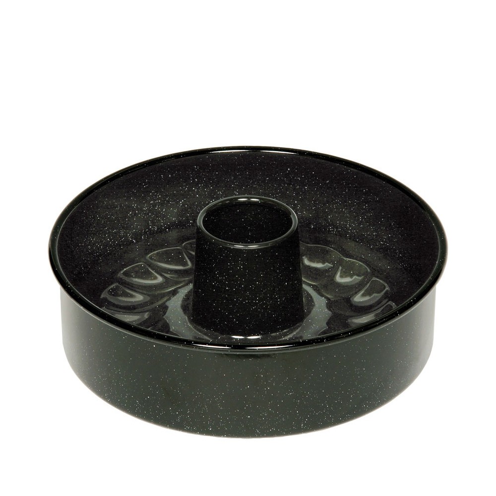 Riess Kuchenform 26cm 3-tlg. Emaille schwarz