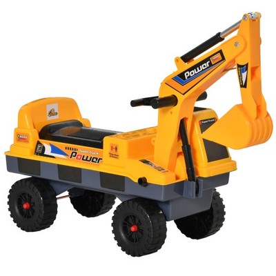 Engineering Truck with Digging Bucket Ride on Excavator Digger for 2-3 Years Old