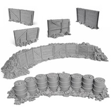 WW2 Trench Walls   Modular Resin Terrain   20mm / 28mm Wargamming Dioramas