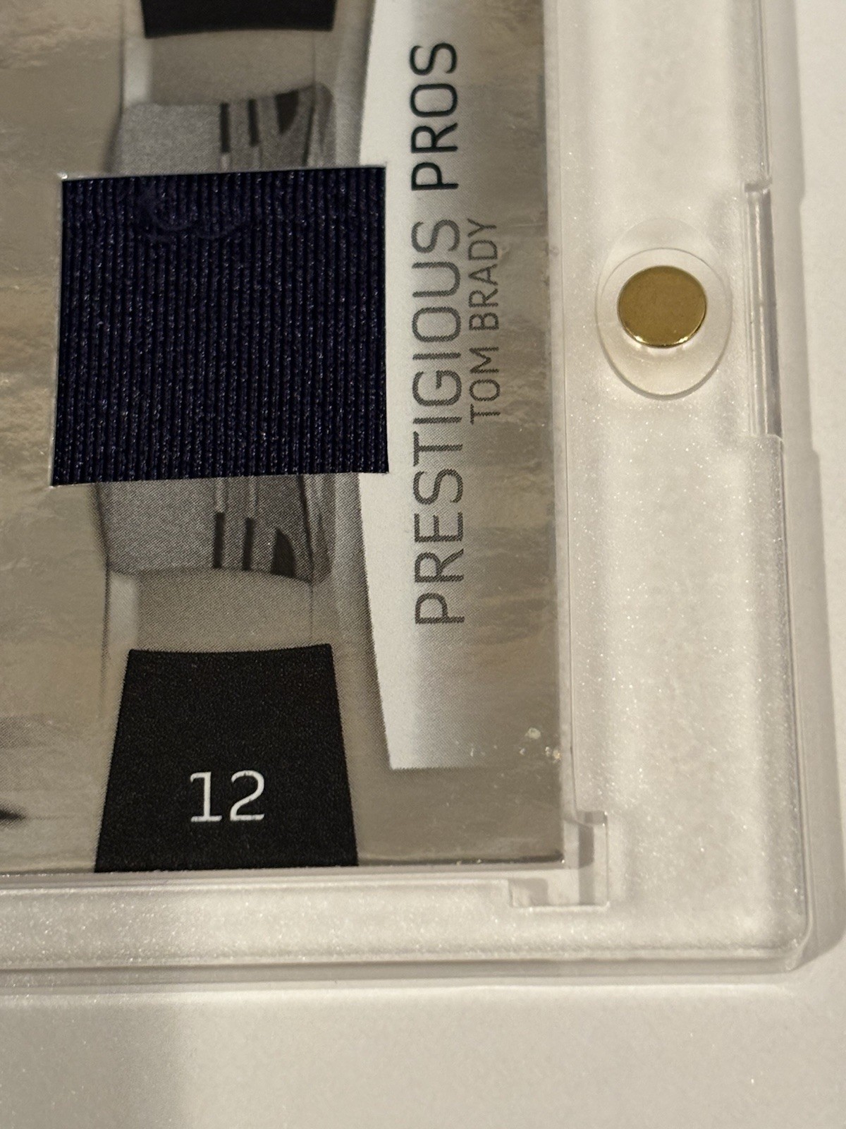 Tom Brady 2009 Panini Prestigious Pros Authentic Game Worn Used Jersey 25/25 view 4