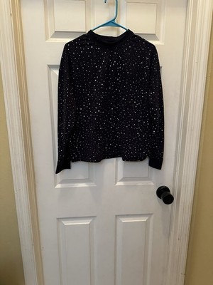 H &M Small Long Sleeve Star Moon Printed Shirt Top Pullover Women s