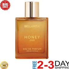 BellaVita Luxury Honey Oud Eau De Parfum 3.4oz Long-Lasting for Unisex Fragrance