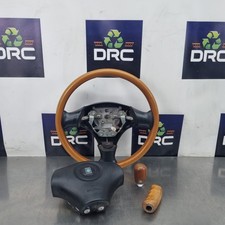 MAZDA MX-5 MK2 NB OEM NARDI TORINO WOOD SRS STEERING WHEEL HANDBRAKE & GEARKNOB
