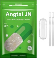 Leere Vegane Kapseln, Angtaijn Leerkapseln 2 (500 StüCk), Leere Kapseln Zum