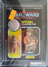 VINTAGE KENNER 1985 STAR WARS POTF 92 BACK ROMBA GRADED AFA 75  Y 75-85-85 CLEAR