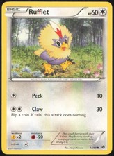 RUFFLET 87/98 COMMON EMERGING POWERS POKEMON LIGHTLY PLAYED