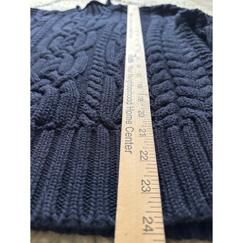 POLO by RALPH LAUREN Navy maglia cavo cotone finto girocollo maglione collo bottoni - Foto 6 di 18