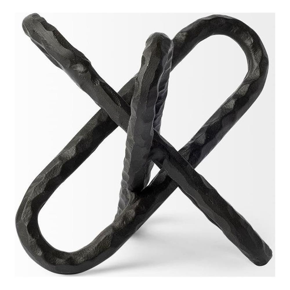 Pemberly Row Black Metal Industrial Decorative Object (Large)