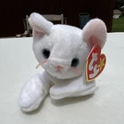Ty Beanie Babies Flip the White Cat Plush Style 4012 Vintage 1995 Age 3+