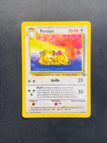 Persian édition 1 - carte Pokémon 42/64 Jungle - Prix & Rareté