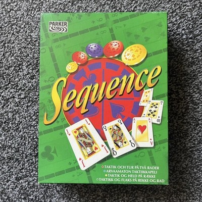 Sequenz Brettspiel von Parker 1997 Vintage Kartenspiel komplett versiegelt Inhalt