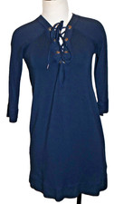 Abercrombi & Fitch navy blue dress small lace front