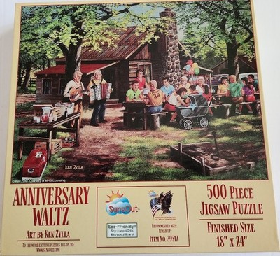 SunsOut 500 Piece Jigsaw Art Puzzle ''Anniversary Waltz'' 18''x24'' Ken Zylla USED