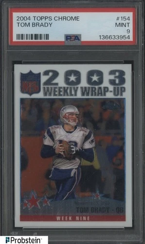 2004 Topps Chrome #154 Tom Brady New England Patriots PSA 9 MINT