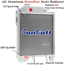 3 Row Aluminum Radiator fit John Deere 1640 1840 1641 2040 2140 2350 2141 1840