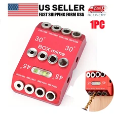 US Drill Guide Jig 30 45 90 Degree Portable for Drilling Angled & Straight Hole