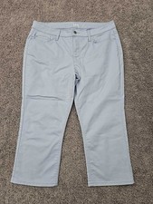 Lee Capri Jeans Womens 18 PLUS Light Blue Mid Rise Stretch Regular Fit Casual