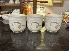 Vintage 1980s Geese & Blue Ribbon Mugs-“Marmalade” Pattern By Int. Tableworks(3)