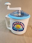 Vintage Donvier Chillfast Ice Cream Maker 1 Quart 2 Pint BLUE Rim Hand Crank
