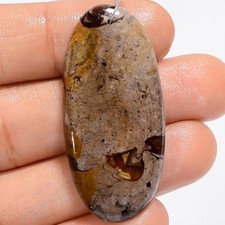 Cáliz de roca natural forma ovalada cabujón piedra preciosa perforada 31 quilates 41x19X5 mm A32707